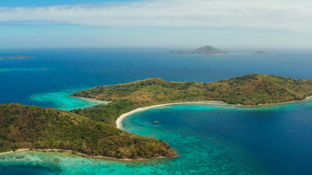 istock tropical island with sandy beach, Philippines, Palawan 1152006021
