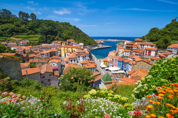 localidad de cudillero en asturias españa - cudillero fotos fotografías e imágenes de stock