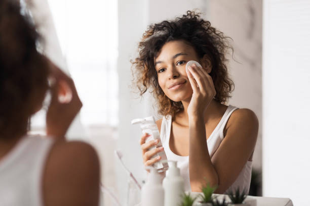 istock Beautiful afro woman in bathroom 1152011575