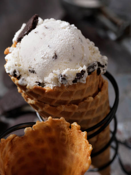 istock Cookies and Cream Ice Cream in a Waffle Cone 1152012003