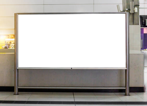 istock Mockup image of Blank billboard white screen posters and led in the subway station for advertising 1152012249