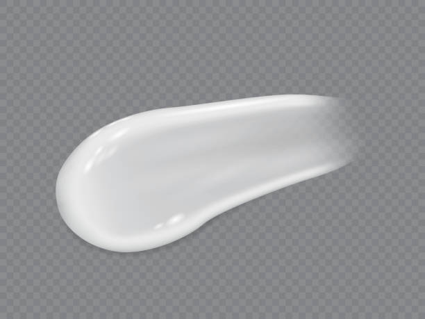 ilustrações de stock, clip art, desenhos animados e ícones de realistic cream smears isolated on dark background - cream