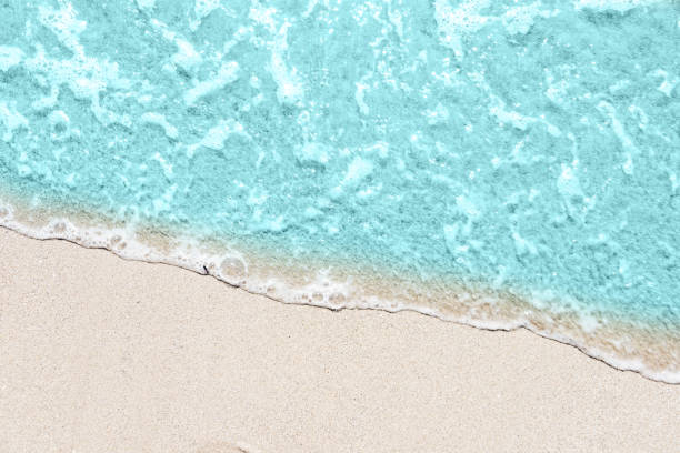 istock Soft wave of turquoise sea water on the sandy beach. 1152013691