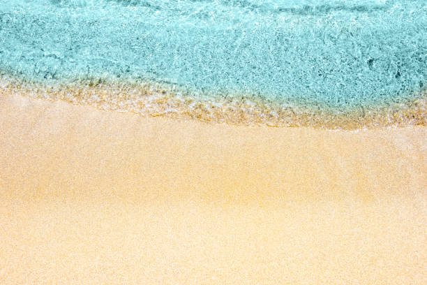 istock Soft wave of turquoise sea water on the sandy beach. 1152015494