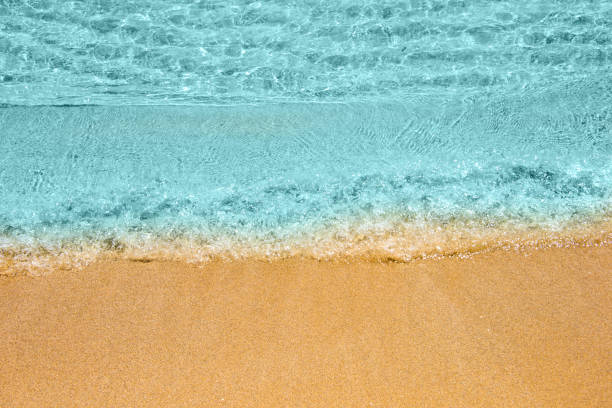 istock Soft wave of turquoise sea water on the sandy beach. 1152016391