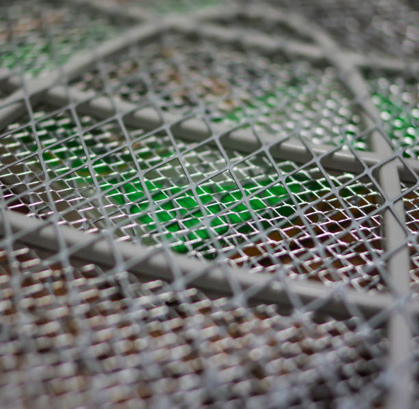 istock Electric fly swatter mosquito flapper metal mesh closeup 1152016479
