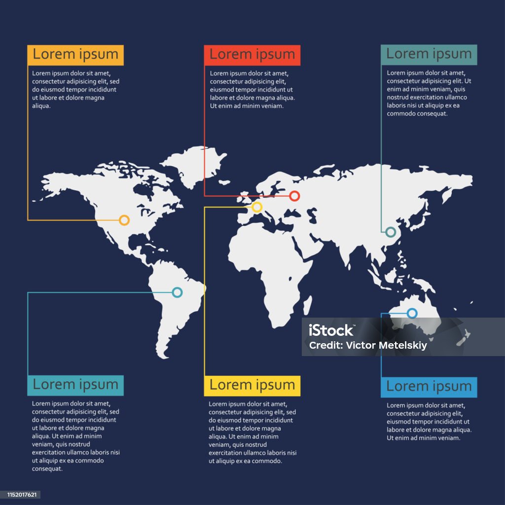 Info Map Graphics Infographic Template Map