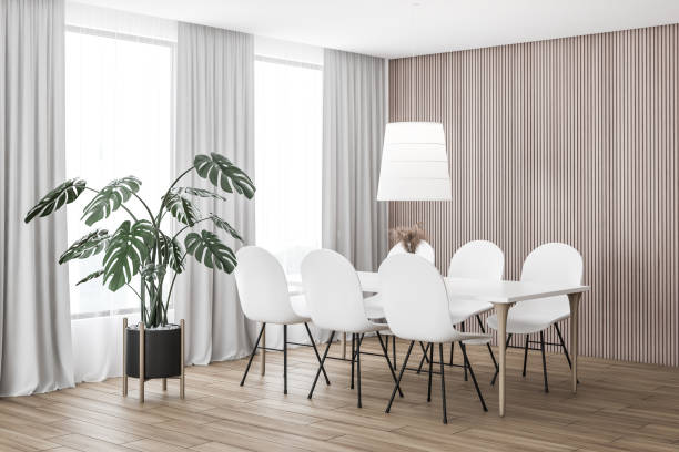 istock Beige dining room corner with plant 1152018667