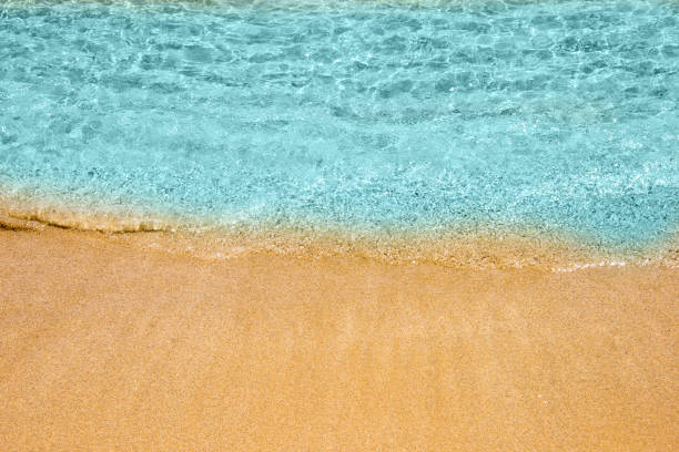 istock Soft wave of turquoise sea water on the sandy beach. 1152018797
