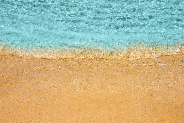 istock Soft wave of turquoise sea water on the sandy beach. 1152018823