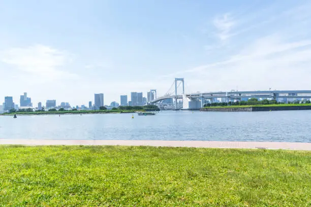 Asia, Japan, Odaiba - Tokyo, Rainbow Bridge - Tokyo, Tokyo - Japan