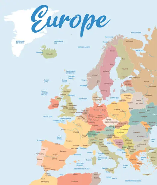 Vector illustration of Europe Map