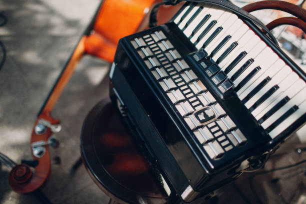 istock Accordion on a chair, festive concept 1152024861