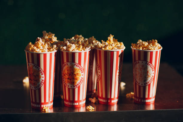 istock Popcorn in cardboard cups on the counter 1152024865