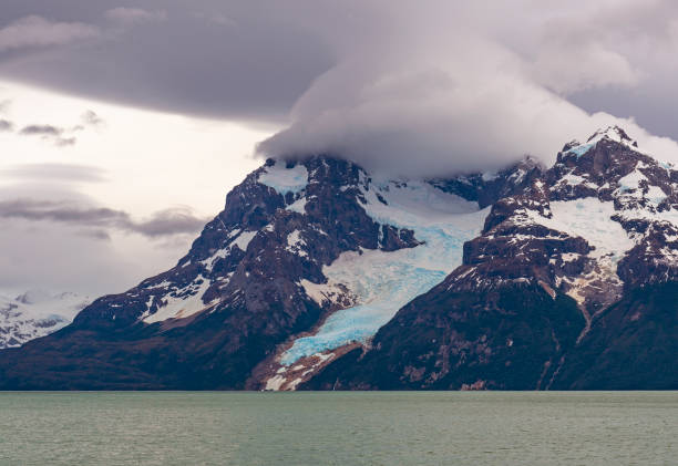 The majestic Balmaceda Mountain and Glacier inside Bernardo O'higgins national park by the Last Hope Sound, Puerto Natales, Chile.