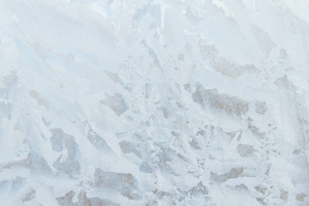 istock Frosty patterns on a frozen ice box in the early morning 1152033115