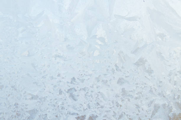istock Frosty patterns on a frozen ice box in the early morning 1152033139