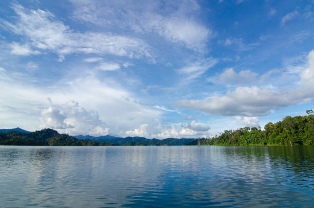 istock Mountain Marble in water have blue sky and cloud 1152033208
