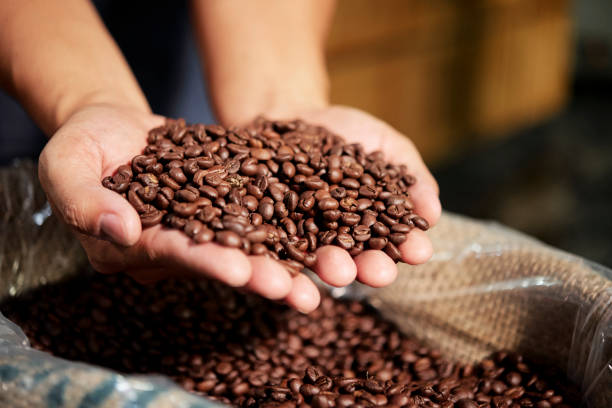 istock Roasted coffee beans in bag 1152035679