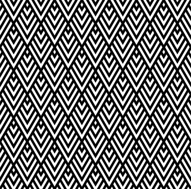 Seamless geometric pattern in style art deco. Seamless geometric pattern in style art deco.Black and white.Thick lines. tillable stock illustrations