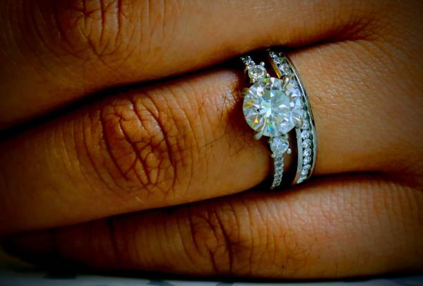 istock Round Diamond Ring with Transparent Center 1152037023