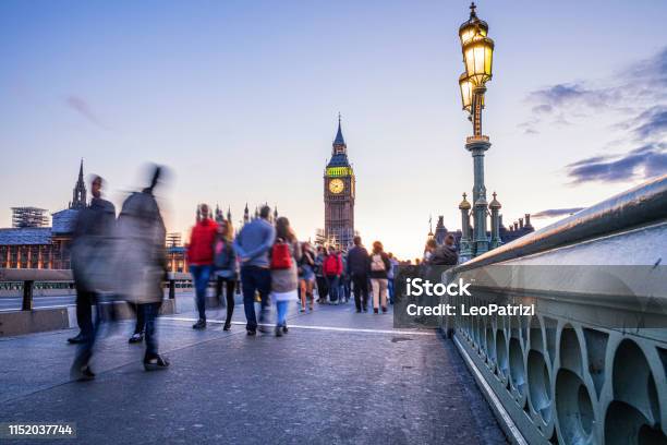 Westminster Bridge The Big Ben And House Of Parliament In London Uk Stock Photo - Download Image Now