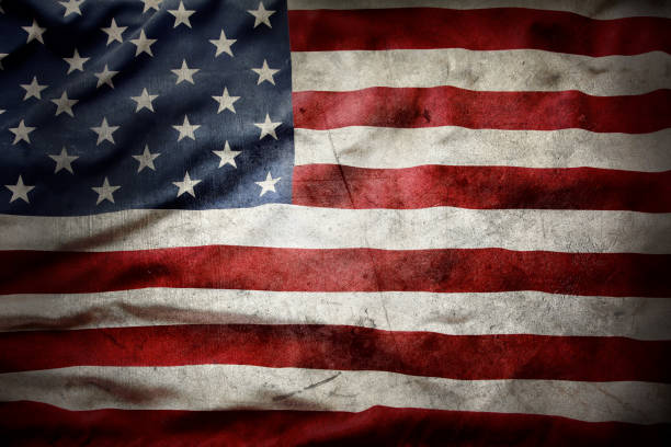 drapeau américain de grunge - american flag photos et images de collection