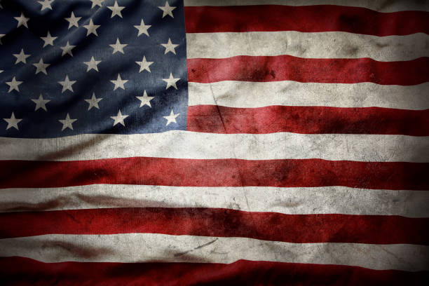 Grunge American flag Closeup of grunge American flag the americas stock pictures, royalty-free photos & images