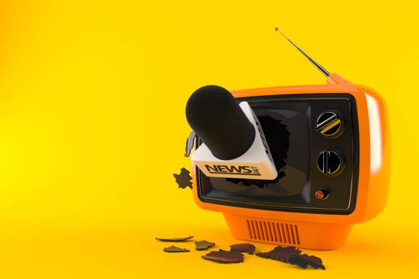 istock Retro TV with microphone news 1152041869