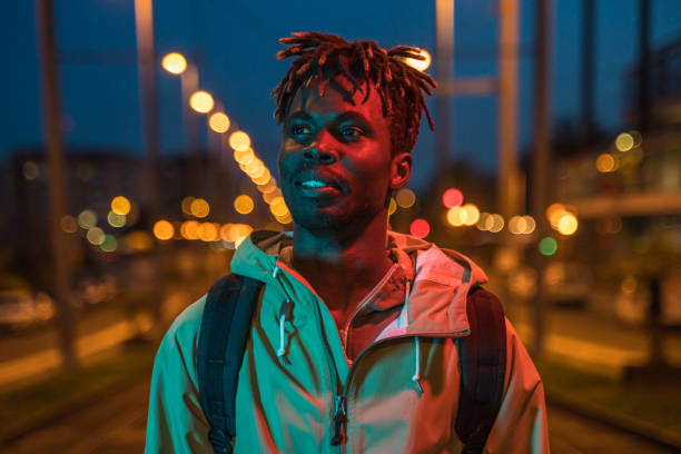 istock Young tourist in Barcelona at night 1152042916