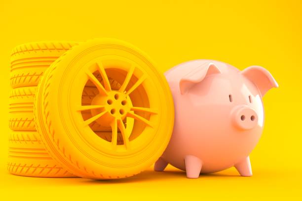 istock Transport background with piggy bank 1152043130