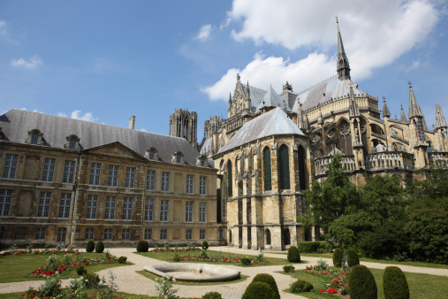 Gothic cathedral at Reims in the Champagne region in France. Canon 1Ds mark III.