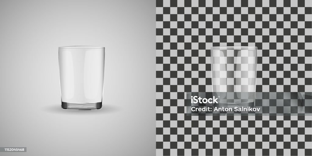 Visual Empty Cup Empty Glass Cup Isolated Vector Stock Illustration - Download Image Now ...