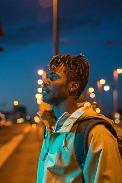 istock Young man in Barcelona downtown at dusk 1152052280