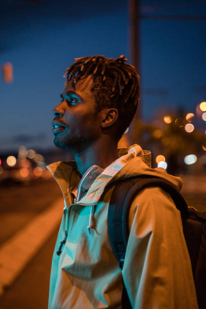 istock Young man in Barcelona downtown at dusk 1152052314