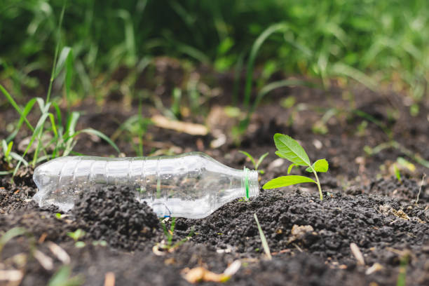istock Nondegradable plastic bottle on the ground 1152053845