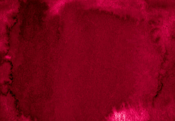 istock Rich burgundy watercolor frame with torn strokes and stripes. Abstract background for design, layouts and patterns. 1152056514