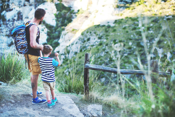 istock Family hiking in mountains 1152058974