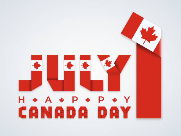 istock July 1, Canada Day congratulatory design with Canadian flag elements. Vector illustration. 1152061227