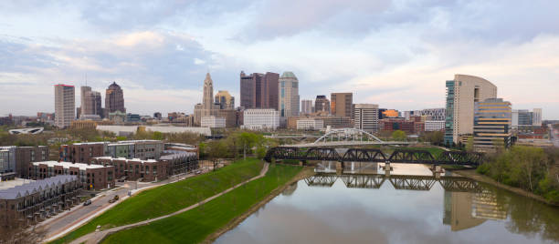 istock Aerial View over the Columbus Ohio Skyline Featuring Scioto River 1152063538