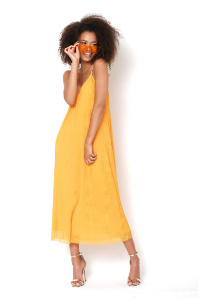 istock Studio shot of happy young black model. 1152064697