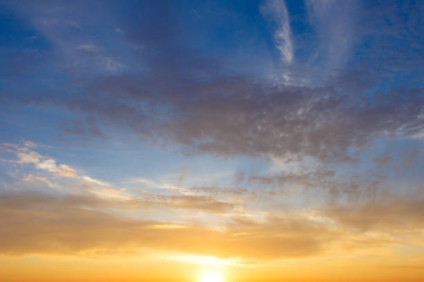 istock Sky, Bright Blue, Orange And Yellow Colors Sunset. 1152064756
