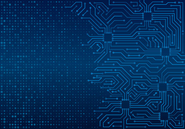 ilustrações de stock, clip art, desenhos animados e ícones de circuit board minimal pattern. science vector illustration. - circuit board abstract boarding technology