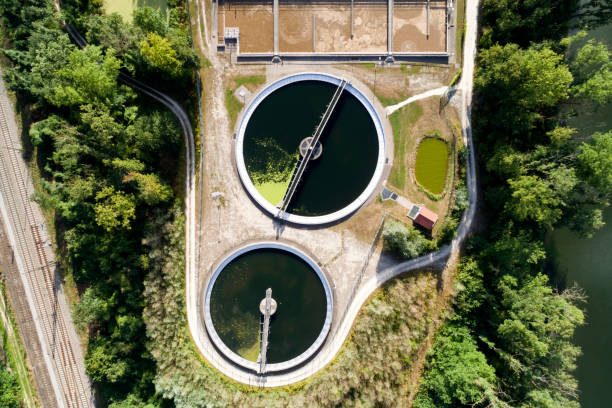 istock Sewage Treatment Plant, Aerial View 1152071918