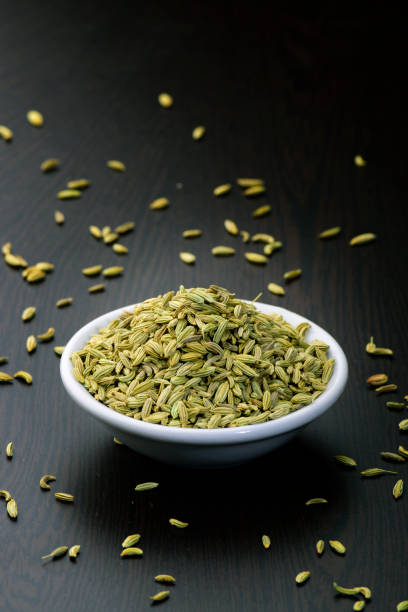 istock Fennel seeds or saunf in a bowl on a wooden table , 1152072826