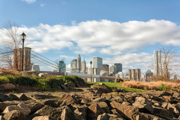 istock Lower Manhattan Skyscrapers and The Brooklyn Bridge -NYC 1152075683