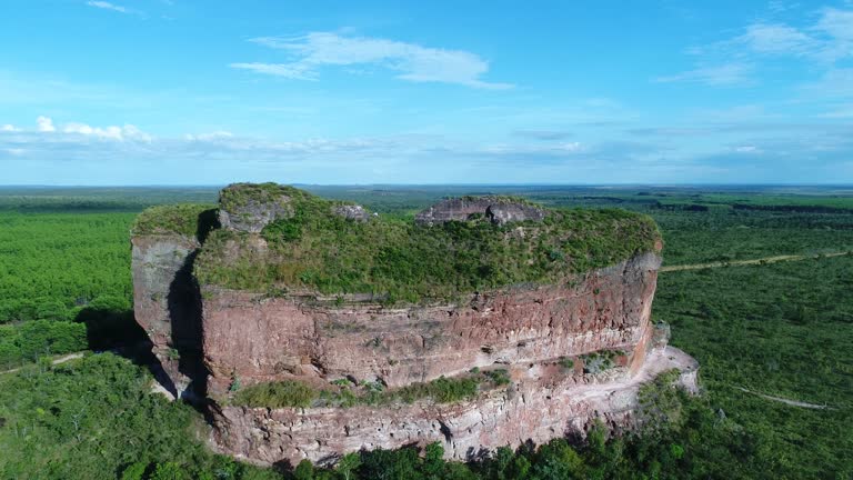High angle view of Pedra Furada hill in Jalapão State Park, Tocantins