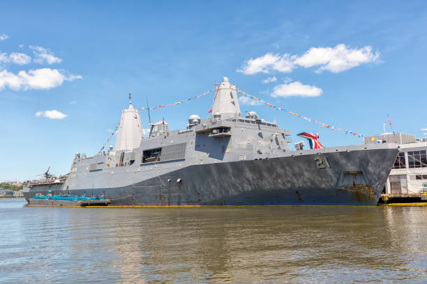 new york, new york, mai, 27, 2019: l’uss new york à fleet week 2019, new york city. - named military ship photos et images de collection