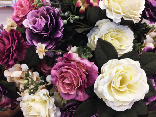 istock Fake roses flower for background. 1152078084