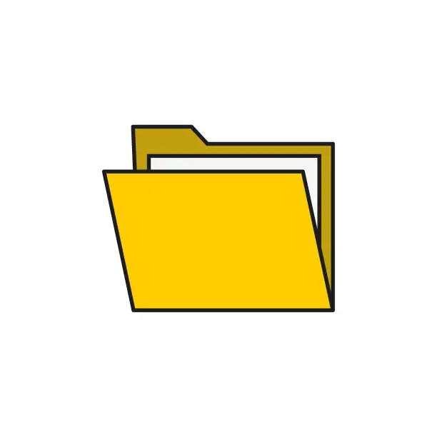 Vector illustration of Vector file folder icon